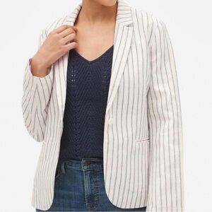 GAP | Pinstriped linen blazer jacket